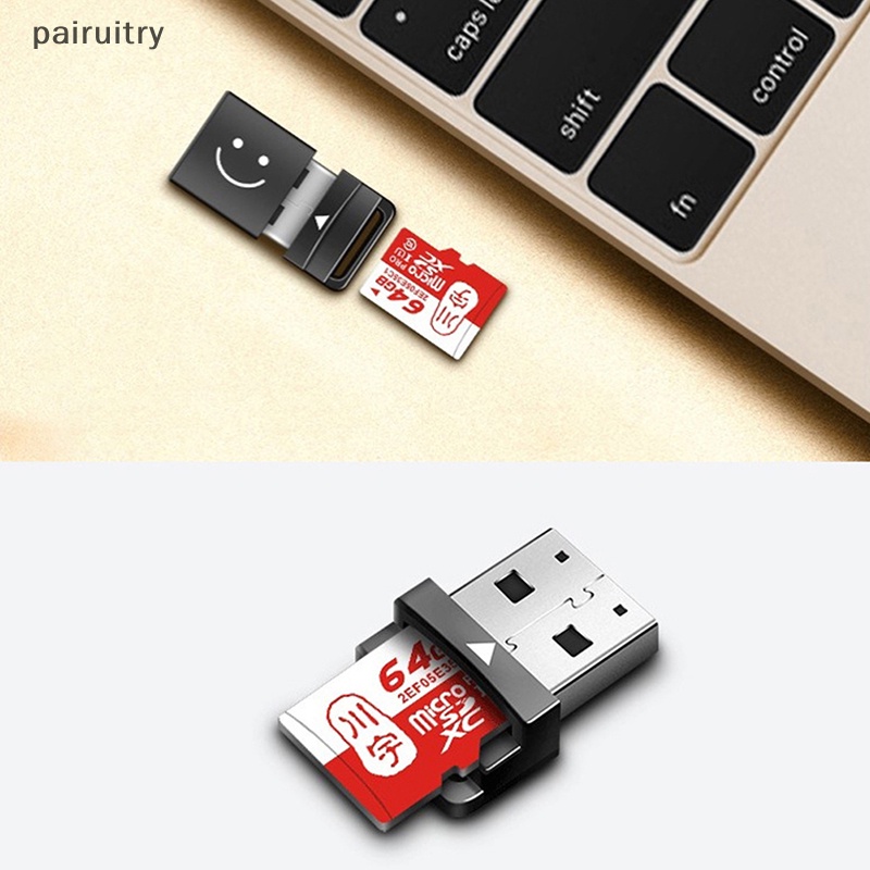 Prt Portable Micro SD Card Reader 2.0 USB Adaptor Kecepatan Tinggi Dengan Slot Kartu TF C286 PRT