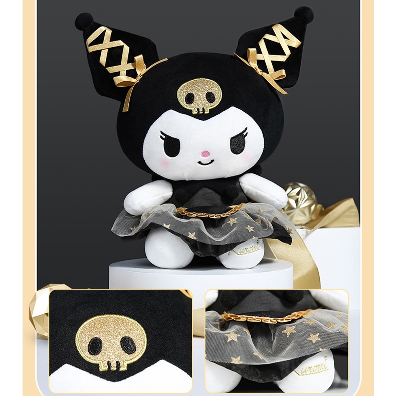 Boneka Kartun Baru Hello Kitty Kuromi Plush Isi Mainan Mewah Lembut Lempar Bantal Hadiah Ulang Tahun Hadiah Hari Valentine