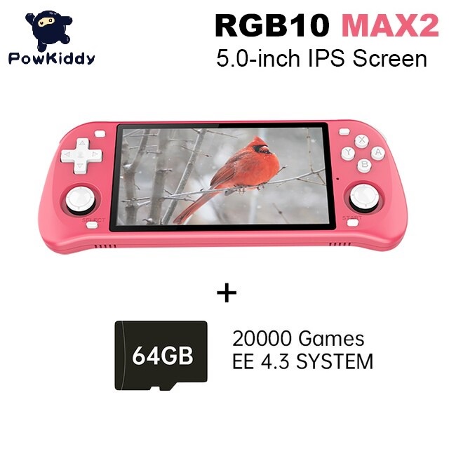 AKN88 - POWKIDDY RGB10 MAX2 - 64GB Version - Handheld Retro Games Console