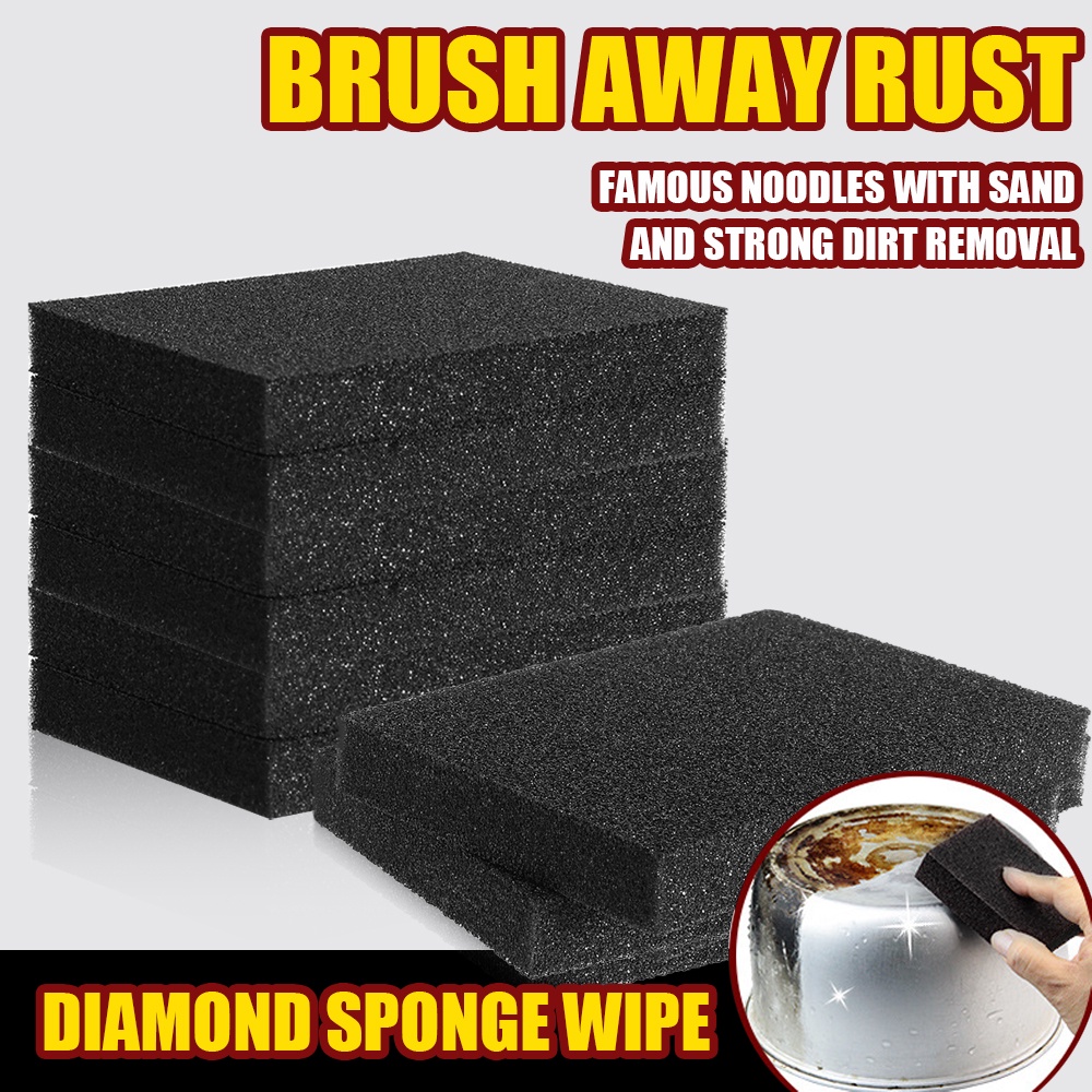 Spons Pembersih Noda Kerak Noda Kerak Karat Panci Eraser/Spons Pembersih Panci Piring Rumah Tangga/Carborundum Magic Cleaning Brush Serbaguna/Rust Remover Brush Gadget Dapur