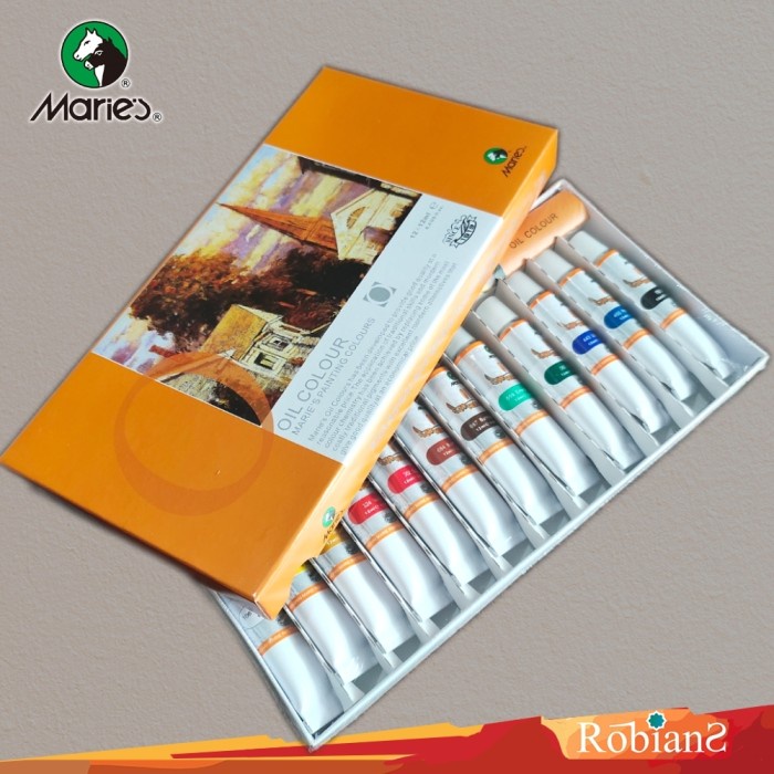

Cat Lukis / Cat Minyak Set - Maries Oil Color Set 12 Warna