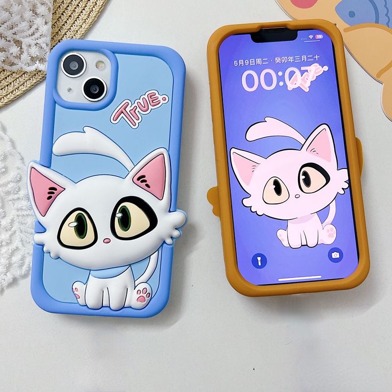 Stereoscopic Suzume no Tojimari Cat Cute Silicone Soft Case for IPhone 11 12 13 14 Pro Max Cute TPU Phone CASE Cute Pretty Girl's Fashion