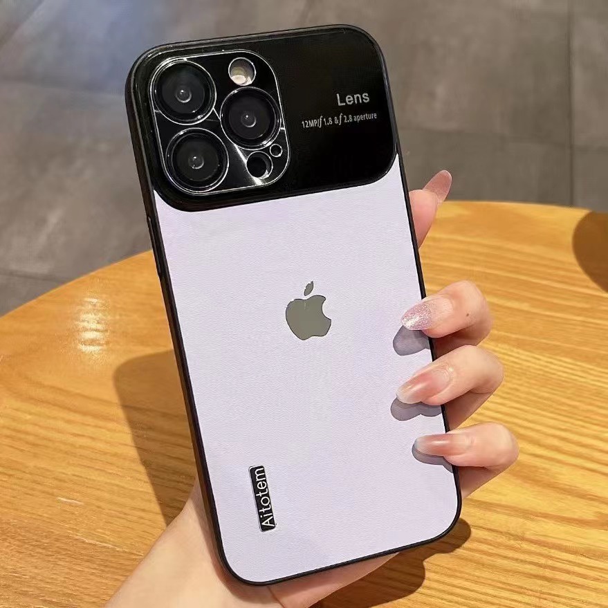 IPHONE Casing Ponsel Tahan Goncangan Kulit Frosted Jendela Besar Mewah Cocok Untuk Iphone14 13 12 11 Pro Max14 Plus Cover Case Shockproof