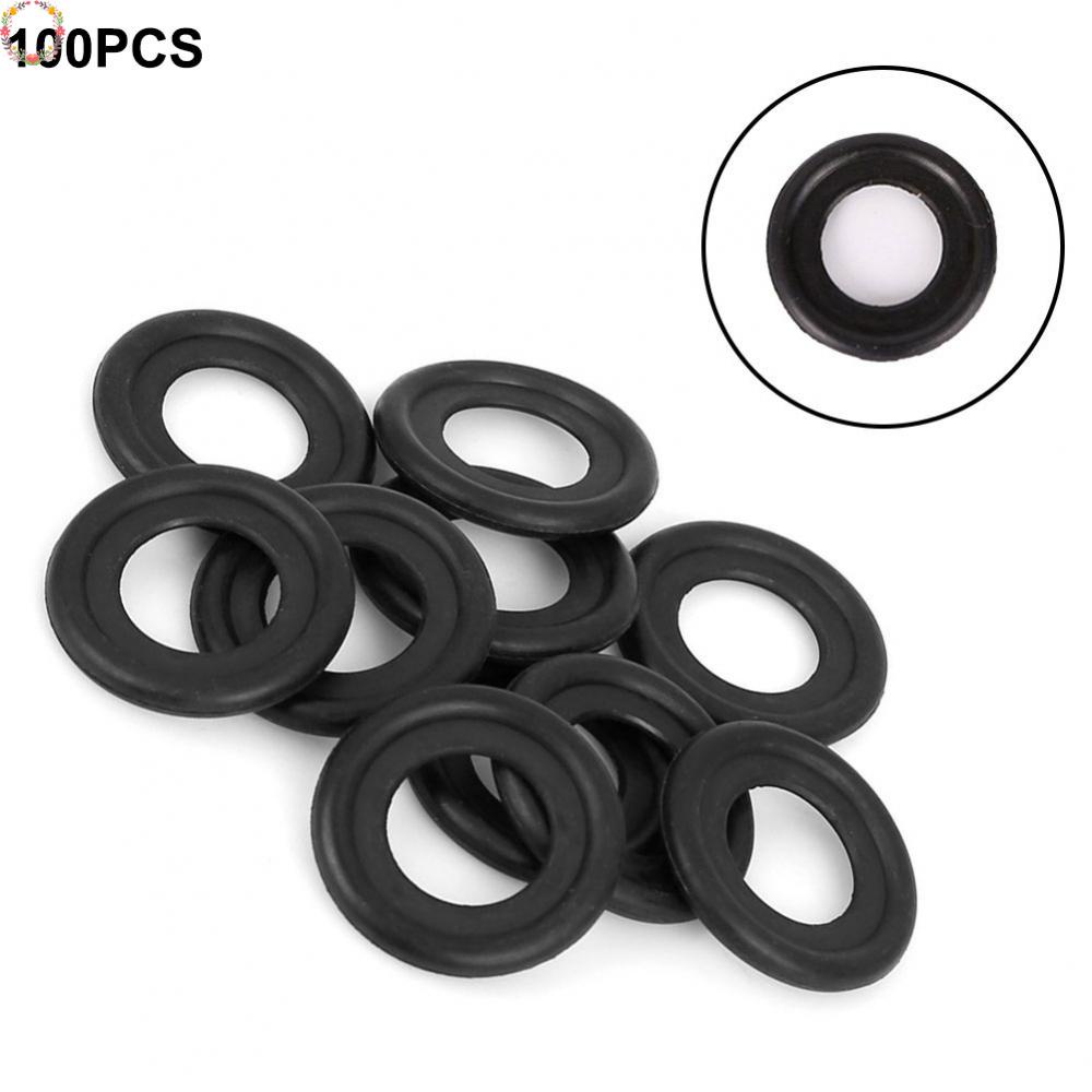 100pcs Seal Gasket Plug Pembuangan Minyak Mesin Karet Mobil Untuk Opel Chevrolet 3536966