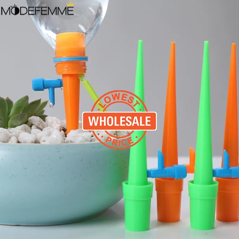 [Harga Grosir] Otomatis Bunga Penyiraman Waterware Self-watering Spout Corong Dengan Bracket Kecepatan Yang Dapat Disesuaikan Tanaman Dripper Air Taman Pot Drop Irigasi Perangkat