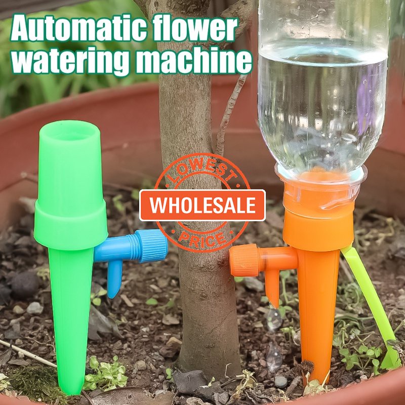 [Harga Grosir] Alat Siram Bunga Otomatis Waterware Adjustable Speed Plant Water Dripper Self-watering Spout Corong Dengan Bracket Taman Pot Drop Irigasi Perangkat