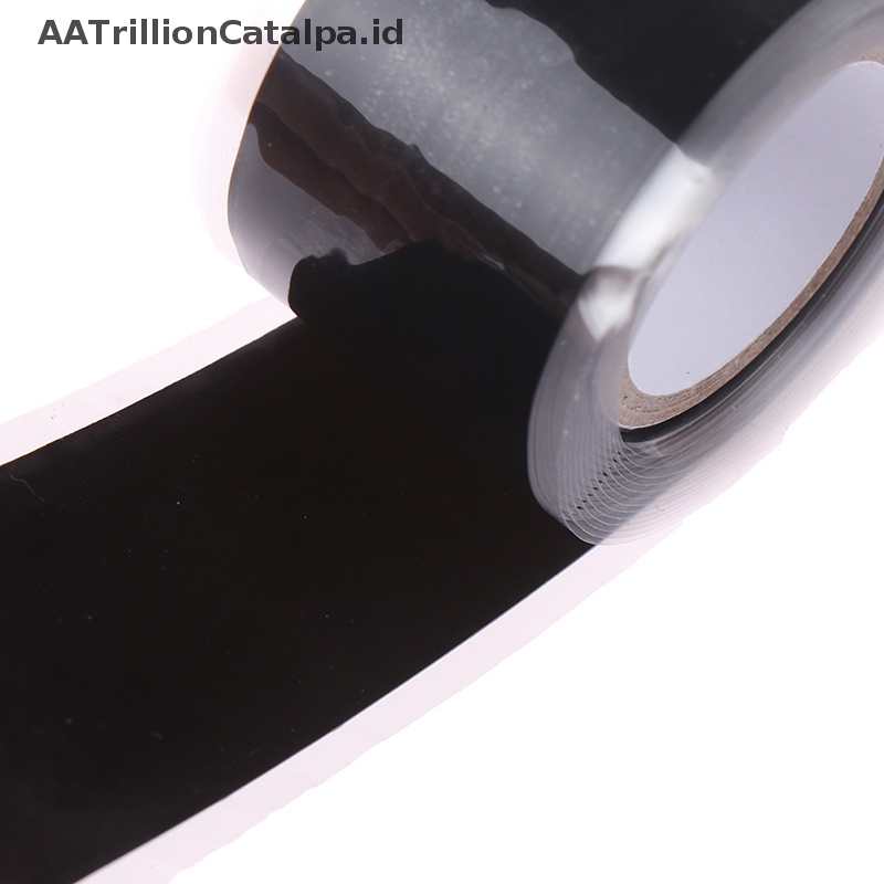 Aatrililioncatalpa 2.5cm*1.5m Lakban Anti Air Hitam Karet Kuat Seal Repair Tape ID