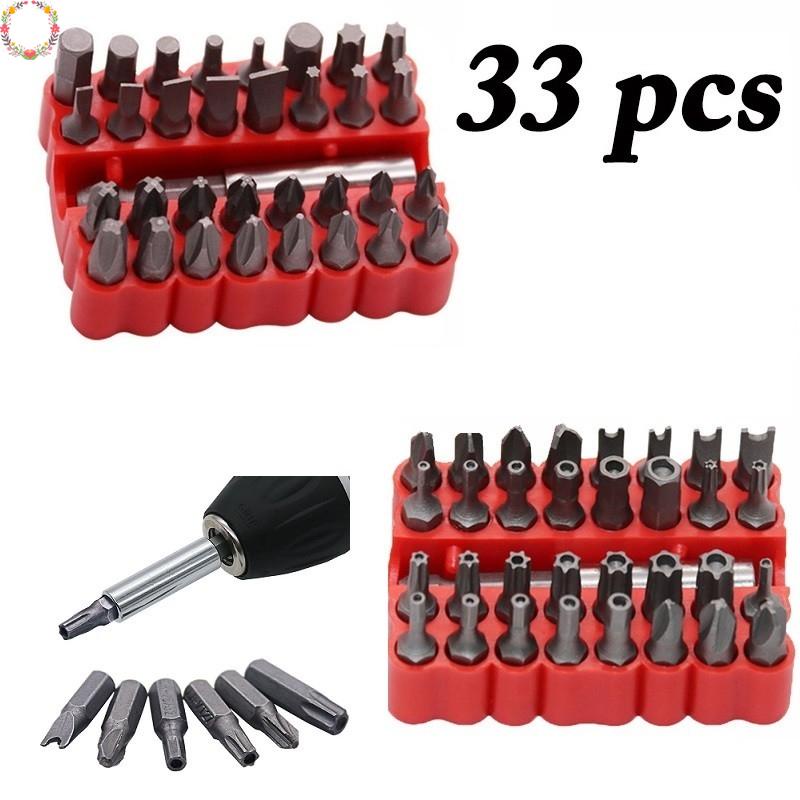 Essential 33Pc Set Obeng Magnetic Extension Bit Holder Dengan Shank Hexagonal