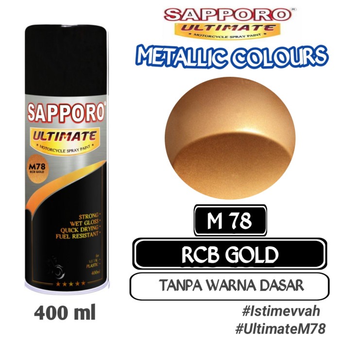 

M78 RCB GOLD SAPPORO ULTIMATE 400ml Cat Semprot Pylok Pilok Pylox