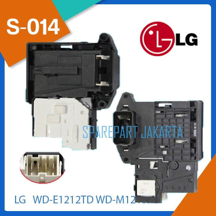 Komponen Sparepart Door Lock Switch Pintu Mesin Cuci LG Front Loading WD-E1212TD M1213RD
