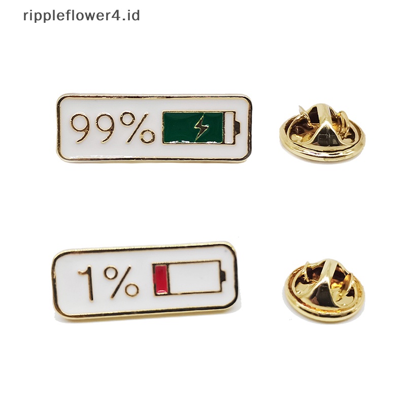 {rippleflower4.id} 1% 99% Jumlah Listrik Bros Gesper Logam Baju Lencana Kerah Pin Enamel Antik Perhiasan Dekorasi Aksesoris Hadiah~