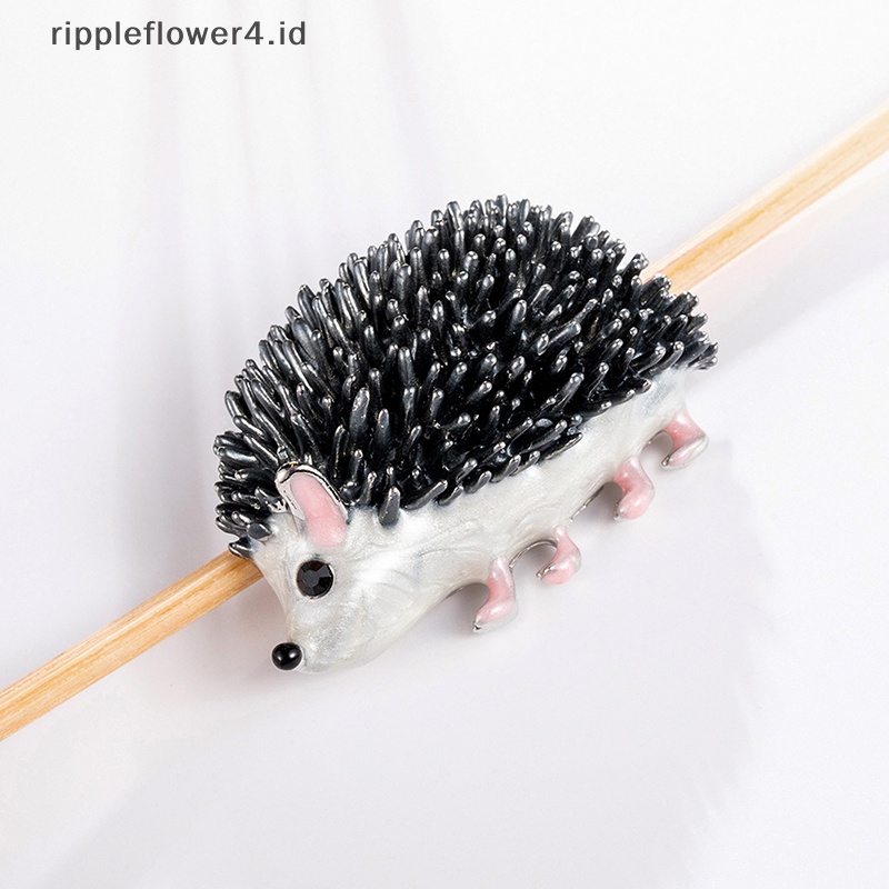 {rippleflower4.id} Bros Landak Enamel Hitam Untuk Wanita Hewan Yang Indah Fashion Perhiasan Pin Hadiah~