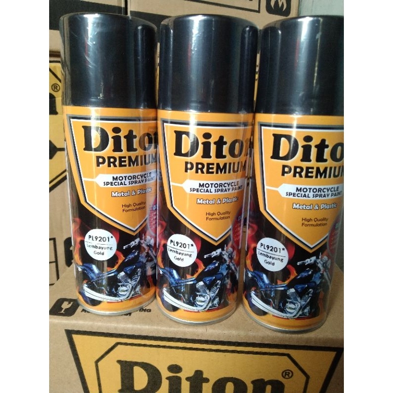 cat semprot pilok pilox diton premium 400cc lembayung gold pl9201 9201 lembayung gold emas 400cc