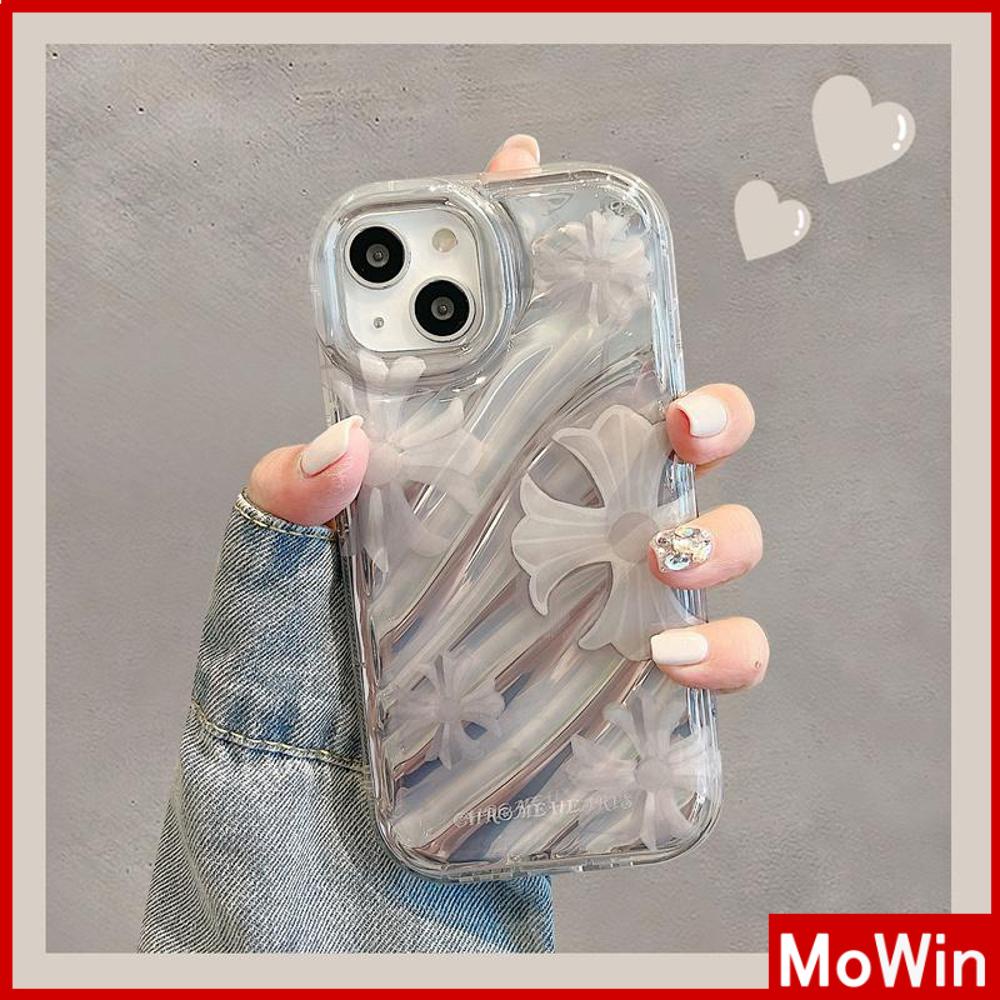 Case iPhone 14 Pro Max iPhone Case Laser Reflektif Bening Case TPU Soft Case Airbag Tahan Guncangan Sederhana Cross Kompatibel dengan iPhone 13 Pro Max 12 Pro Max 11 Xr X Max 7Plus 8Plus