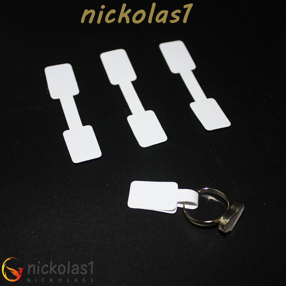 Nickolas1 Display Tag Stiker Putih Kalung Gelang Cincin Sticker