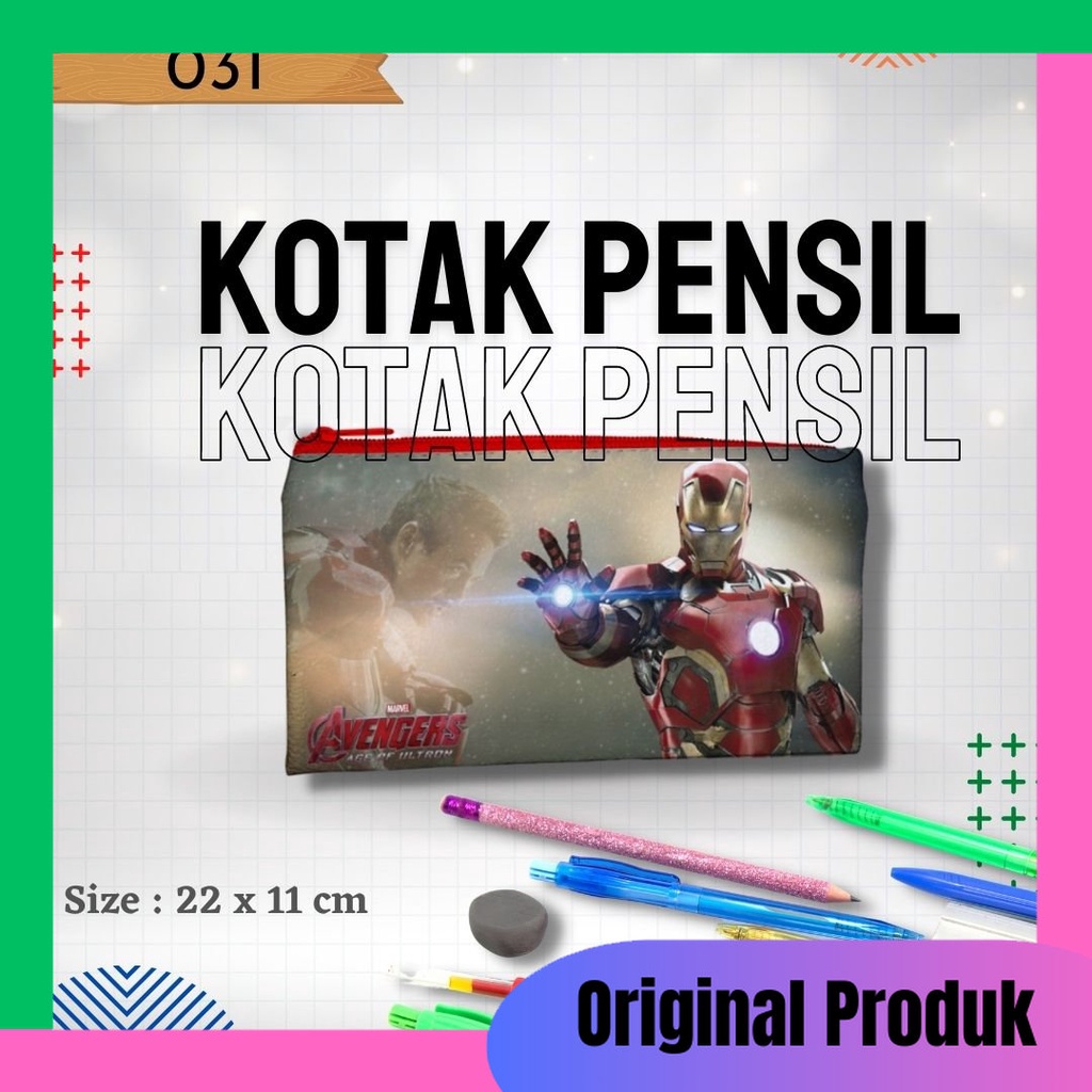 

Tempat Pensil, Kotak Pensil 031 gambar Iron Man Serbaguna Murah Dan Kualitas Terjamin , Original Produk Bahan Tebal