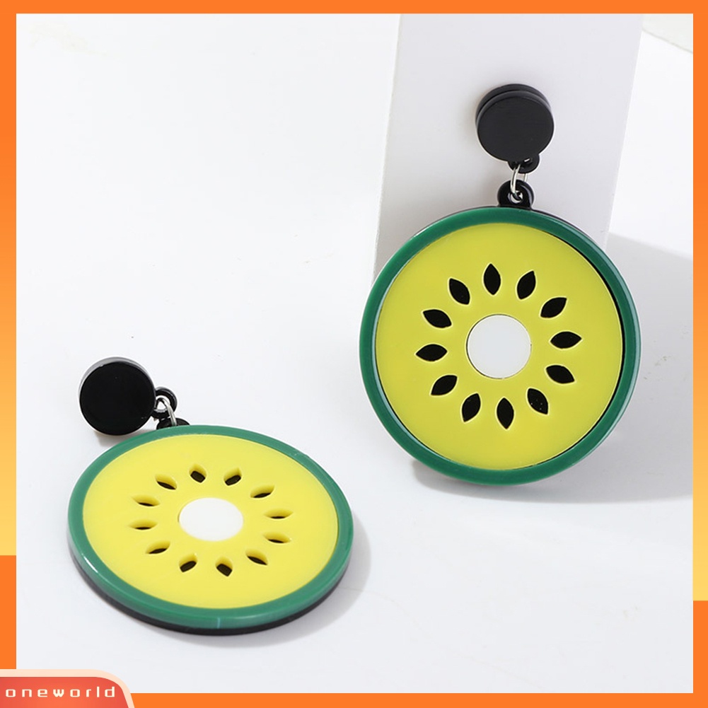 [WOD] Lucu Semangka Lemon Strawberry Fruit Series Menjuntai Wanita Ear Studs Earrings