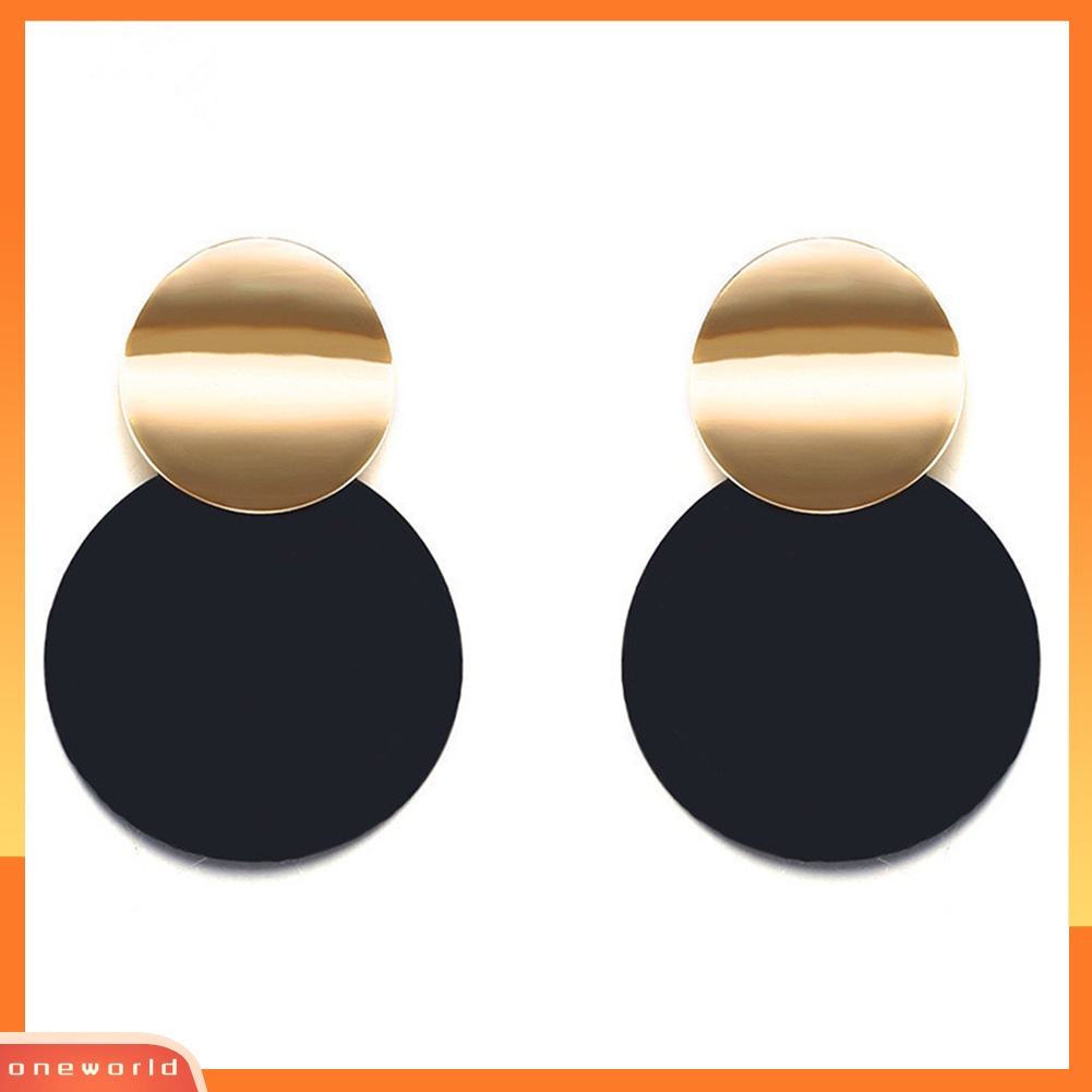 [WOD] Wanita Fashion Disk Tidak Teratur Matte Ear Stud Earrings Perhiasan Pesta Hadiah Ulang Tahun