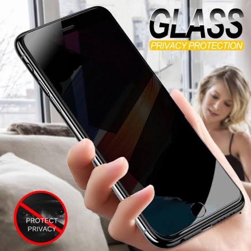 Tempered Glass Anti Spy iPhone 6 6s/ 6+ 6S+/ 7/ 8/ 7+/8+ Anti Gores Privacy Glass Spy PRIVACY