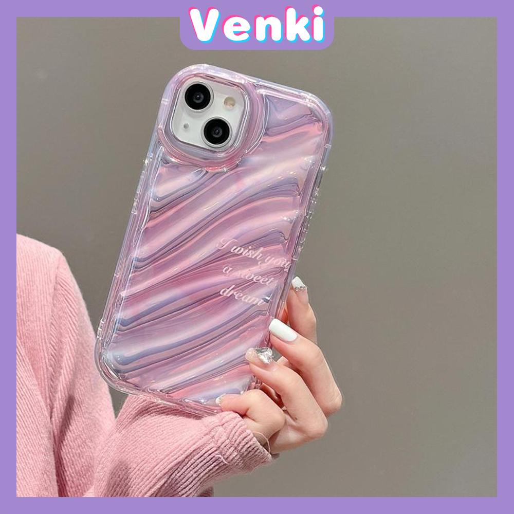 VENKI - iPhone Case untuk iPhone 11 Laser Reflektif Bening Phone Case TPU Soft Shockproof Airbag Case Gradien Sederhana Kompatibel dengan iPhone 14 13 Pro Max 12 Pro Max XR XR 7 8Plus