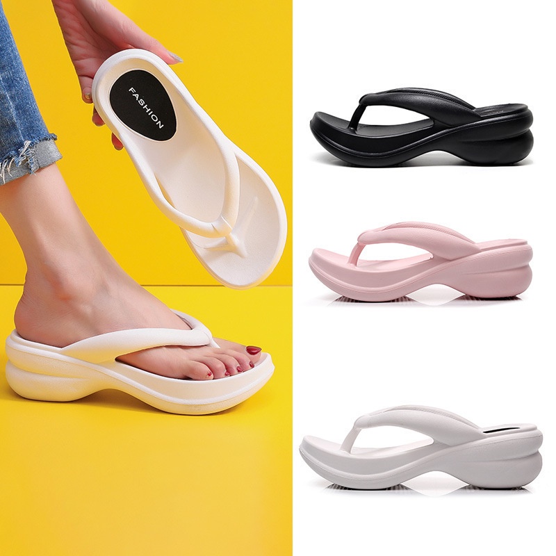 Sandal Jepit Heels Wanita Perempuan Santai Cantik Lucu Karet Gunung Outdoor Simple Fashionable Produk Import 5012