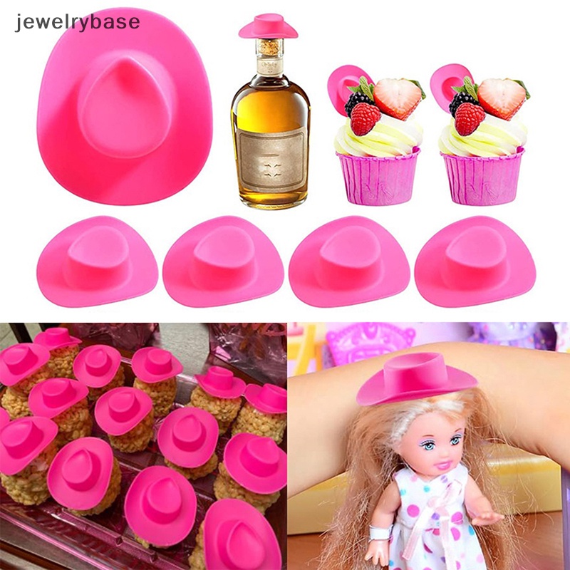 [jewelrybase] 10 Pcs Topi Koboi Mini Plastik Pesta Pernikahan Barat Topi Boneka Penembak Toppers Butik