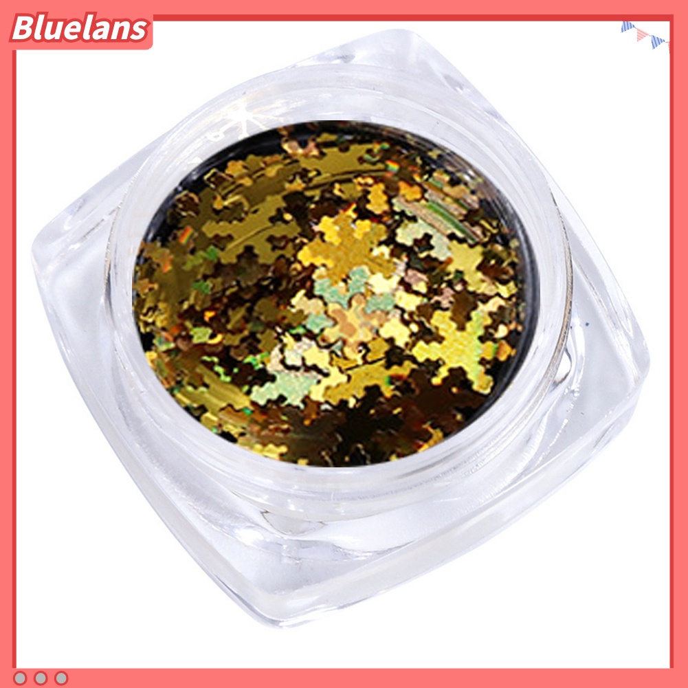 [BLM] 1kotak Dekorasi Natal 3D Glitter Snowflake Nail Art Sequin Serpihan Ultra-Tipis