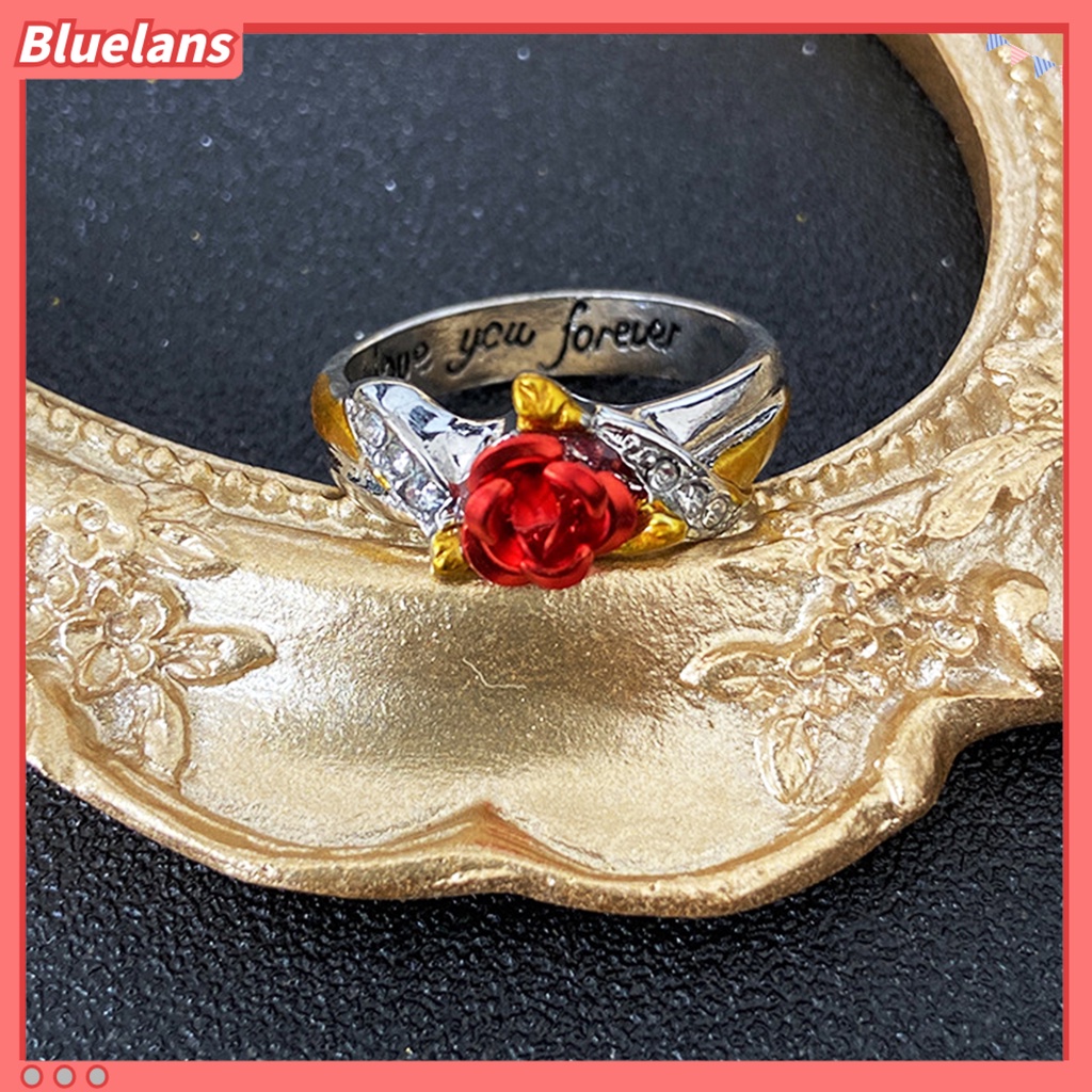 [BLS] Cincin Huruf Inggris Motif Cincin Perhiasan Tunangan Bahan Alloy Tahan Karat Untuk Gadis