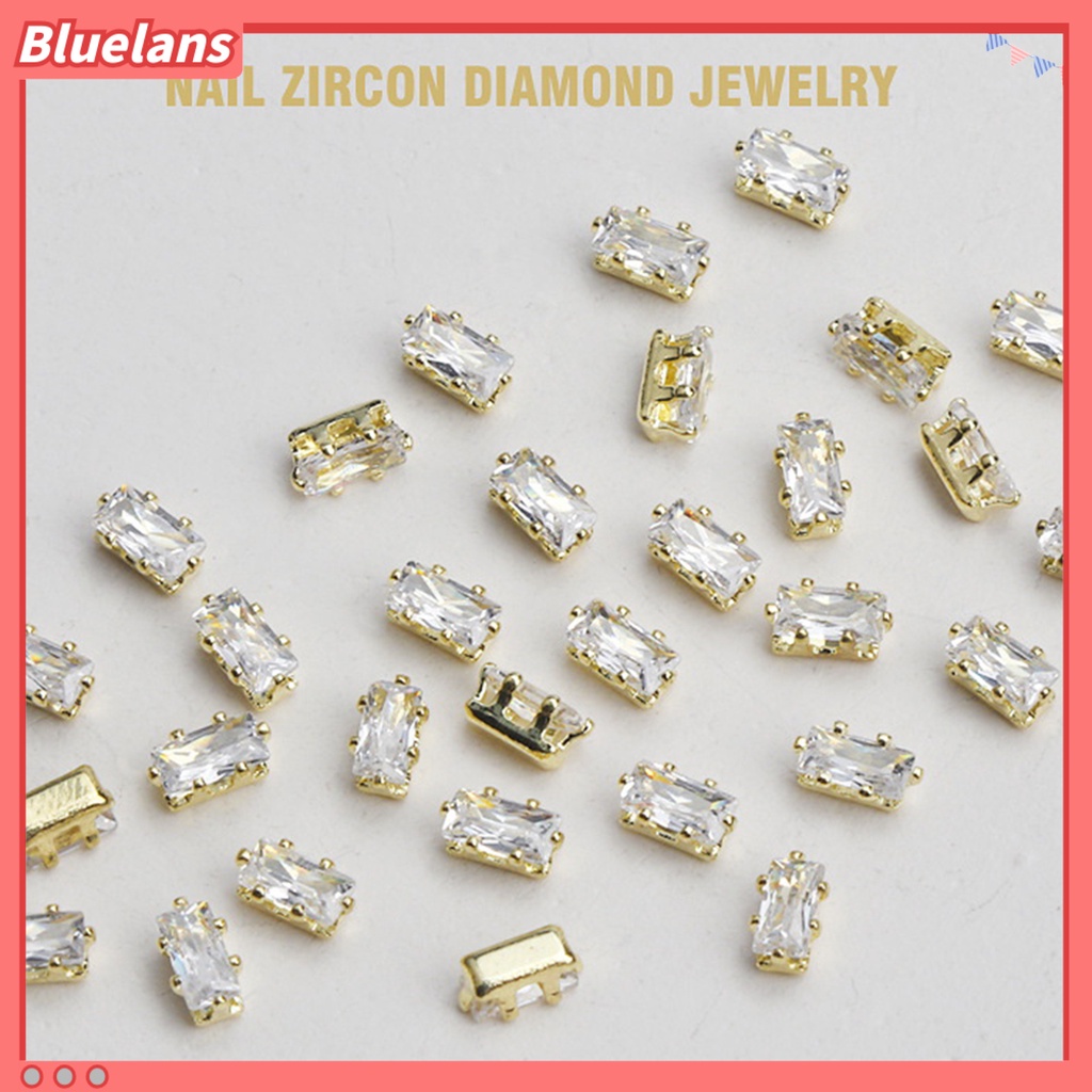 [BLM] 10pcs Nail Art Charm Zircon Anti-Gores Tahan Jatuh Mudah Di Tempel High Gloss Claw-wrapping Nail Aksesori Nail Supply