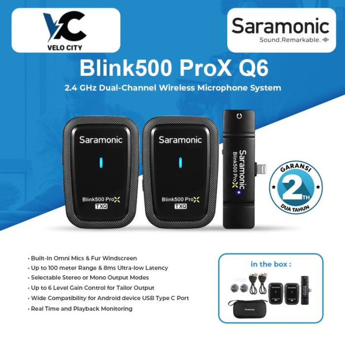 Saramonic Blink 500 ProX Q6 Dual-Channel Wireless Microphone System