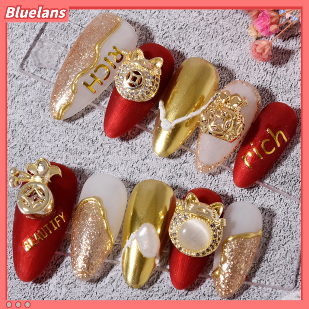 [BLM] Dekorasi Kuku Indah Nail Art Desain Aksesoris Nail Cubic Zirconia Alloy Perhiasan Untuk Salon Kuku
