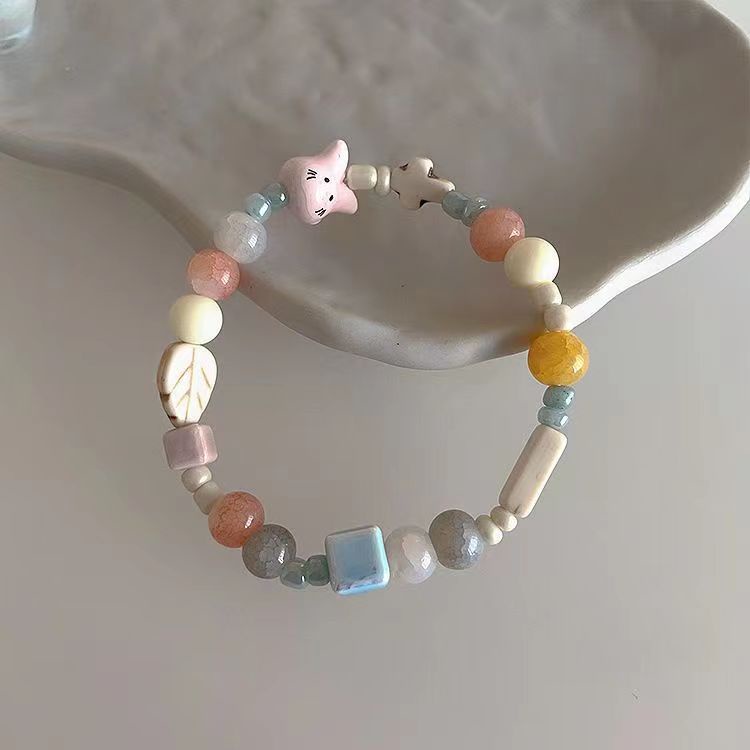 Diy Kartun Anak-Anak Gelang Putri Perempuan Jelly Warna Manik-Manik Bayi Lucu Gelang Mahasiswa Perhiasan Gelang Perhiasan