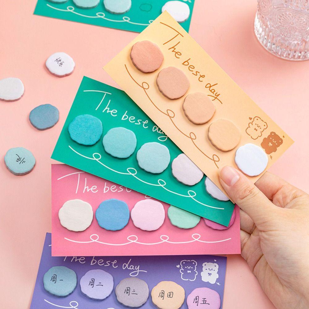 Mxbeauty Memo Pads N Times Sticky Round Keypoints Marker Alat Tulis Siswa Alat Kantor Sekolah Diary Planner Stiker Sticky Bookmark Label Perekat