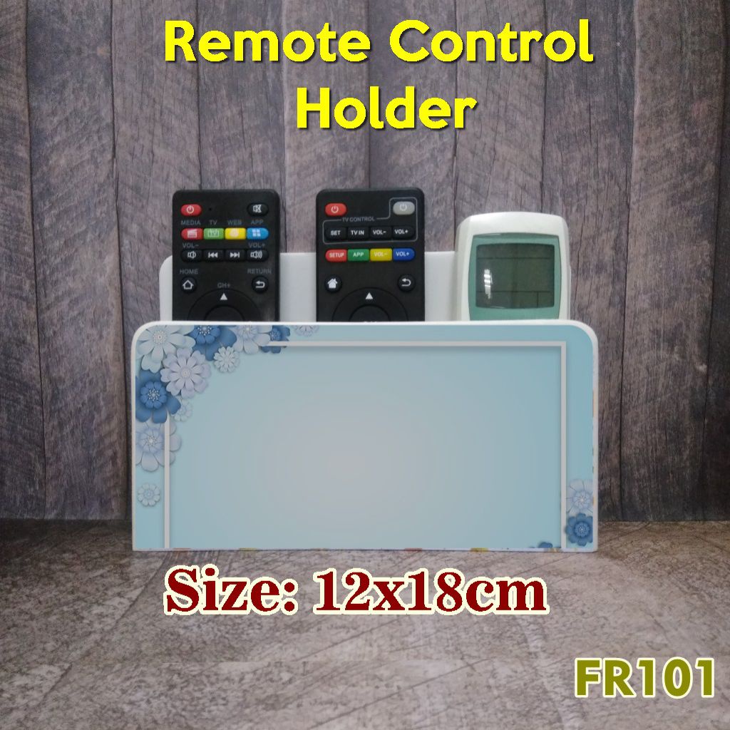 Rak Tempat Remote Control Holder Custom  Motif Floral 12x18cm 3 slot RC1218SBC FES773 SBC