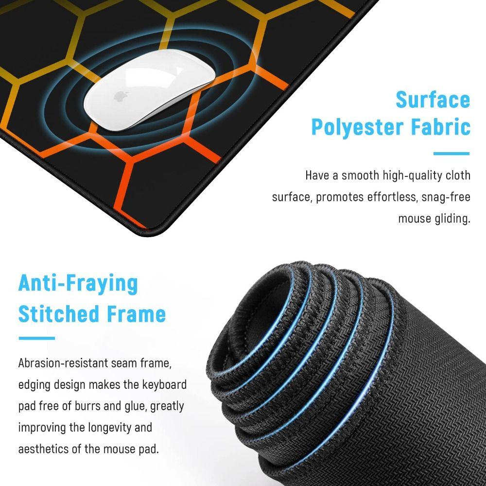 Populer Alas Mouse Jahitan Tepi Hitam Water-proof Desk Pad