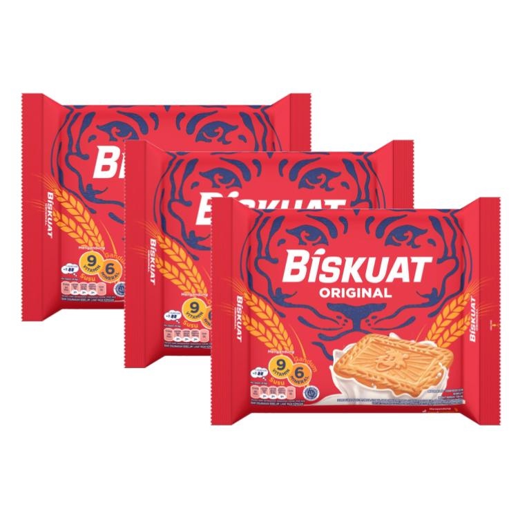 

Biskuat Biskuit Original Regular 106.4g, Jajanan dan cemilan favorit Anak Sekolah - triplepack