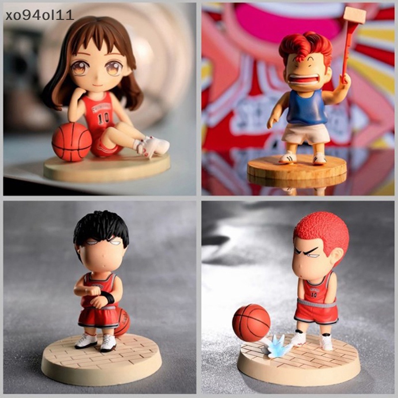 Xo 8-11cm Q Versi Anime Slam Dunk Figure Sakuragi Bunga Jalan Rukawa Maple Akagi Haruko PVC Action Figure Mainan model Kolekte OL