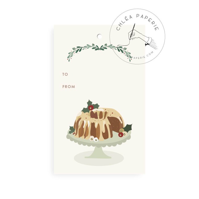 

[SC] Gift Tag / Bundt Cake Christmas / Hang Tag Natal