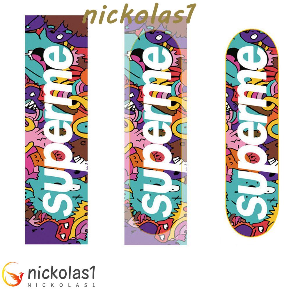 Nickolas1 Skateboard Amplas 84x23 cm Skateboard Aksesoris Skateboard Elektrik Double Rocker Sepeda Listrik Scooter Griptape
