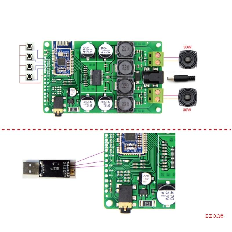 Zzz Bluetooth-Kompatibel5 0 Receiver Amplifier Board 30Wx2 20W Speaker Musik Mini Amplifier DIY Modul