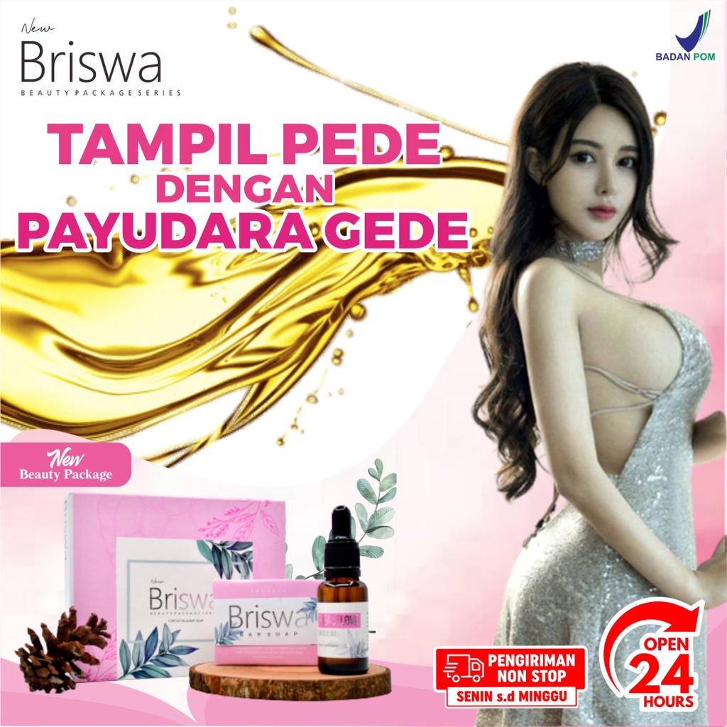 Paket 2 Box New Briswa Beauty Package - Serum Breastlove 100% Original Turtle Oil, Argan Oil, Olive 