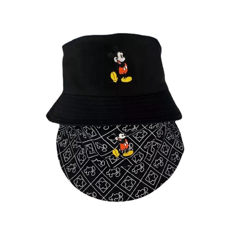 Topi Bucket Tabir Surya Kartun Bordir Mickey