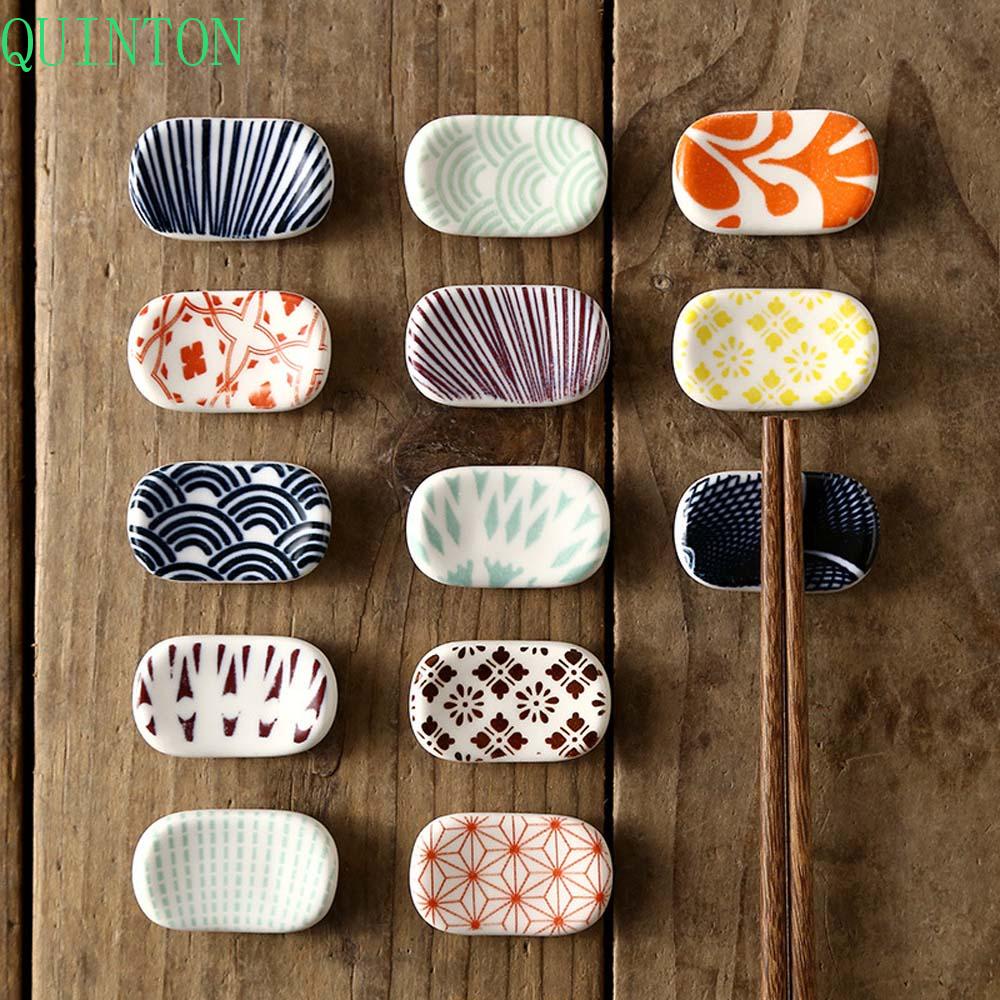 Quinton Sumpit Rak Sendok Porcelain Rest Ceramic Chopsticks Stand