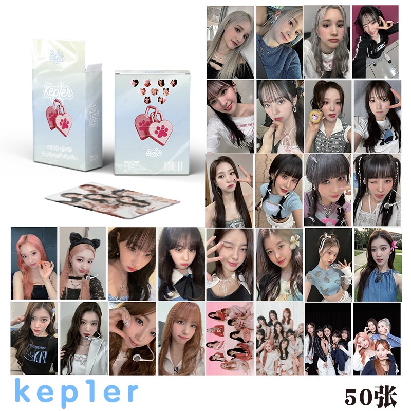 50pcs /box Id-HYPEN ITZY NMIXX Kep1er STAYC Photocards Album Laser Lomo Kartu Kpop Postcards