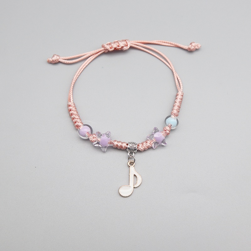 1 Pcs Gadis Dikepang Tali Gelang Musik Liontin Wanita Gelang Kerajinan Hadiah Ulang Tahun Aksesoris Fashion
