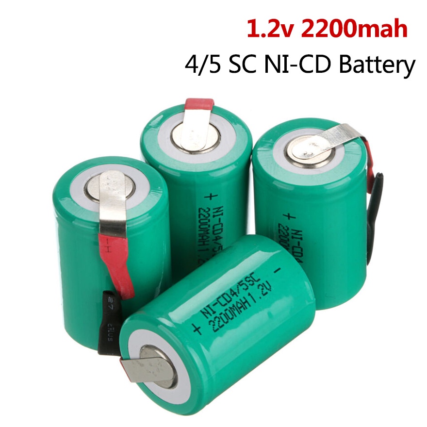 2-20pcs 4/5 SC NI-CD Baterai 1.2V 2200mah Sub C Baterai Isi Ulang untuk DIY Obeng Bor Listrik