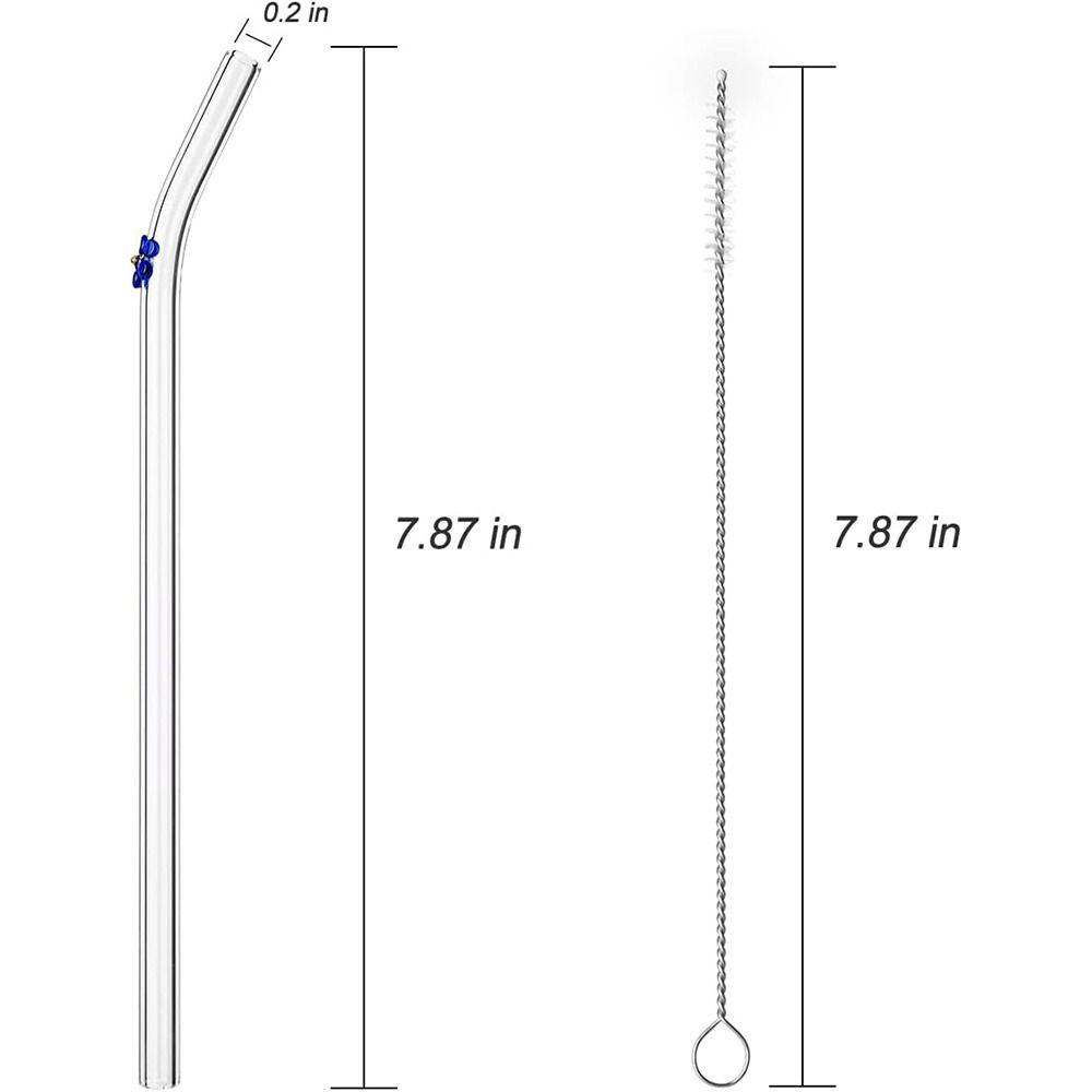 [Elegan] Sedotan Minum Aesthetic Colorful Tableware Glass Bening Perlengkapan Pesta