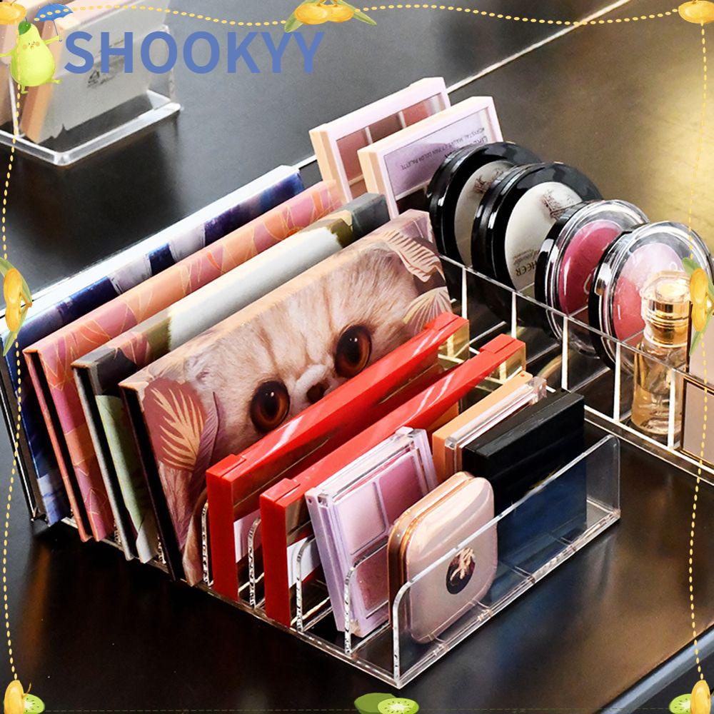 Chookyy Makeup Palette Organizer Plastik Acrylic BPA-Free Bedak Wajah Kamar Mandi Vanity Table Eyeshadow Blush Holder