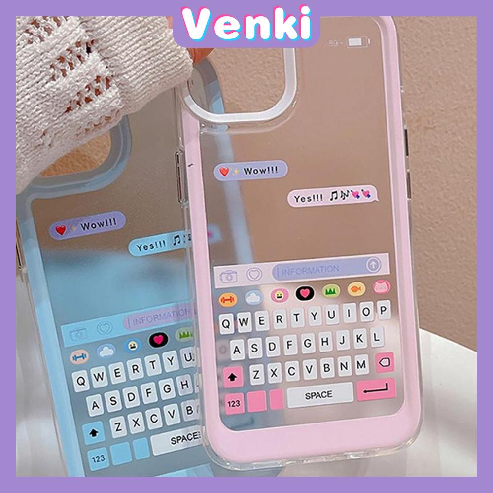 Venki - Untuk Iphone11 iPhone Case Bening Lubang Besar Space Case TPU Soft Case Shockproof Protection Camera Keyboard Kreatif Kompatibel Dengan Iphone14 13 Pro Max 12 Pro Max 11 xr Xs7