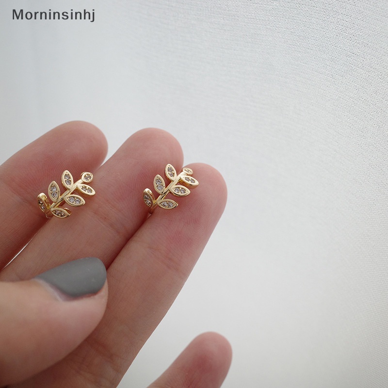 Mornin 1pc Lucu Logam Daun Earcuff Klip On Anting-Anting Untuk Wanita Perempuan Ada Tulang Rawan Palsu Anting Telinga Cincin id